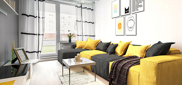 Угловой диван в интерьере гостиной-7, стильный угловой диван Фри в интерьере